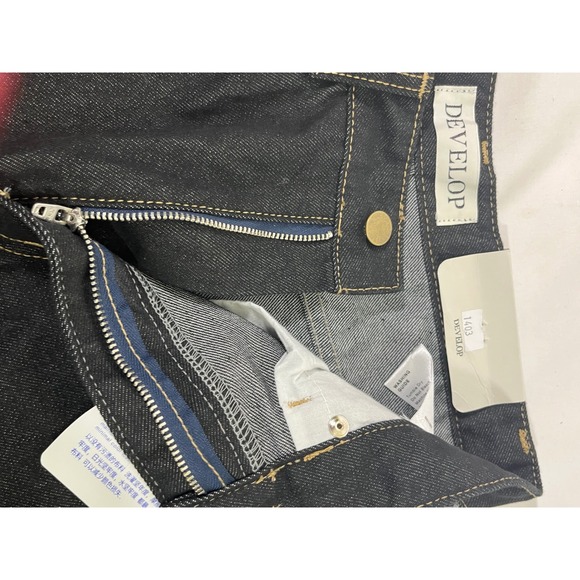 Develop Vintage Black Denim Jeans Embroidered Baggy Hip Hop Carpenter Style Sz S - Picture 11 of 16